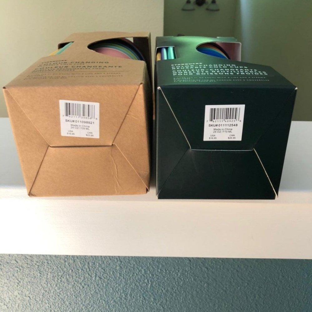 Starbucks Color Changing Reusable‎ Cold Cups 24oz Venti 10 Pack 2 Sets NEW - Picture 3 of 3